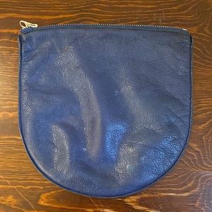 Leather Baggu Half Moon Pouch